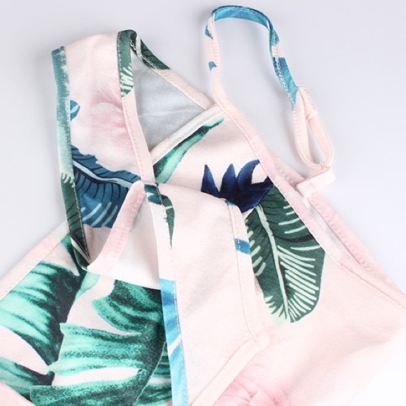 B2G1♦️Pink Floral Back Tie Wide Leg Jumpsuit - Picture 8 of 8